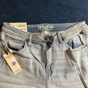 IDYLLWIND LIGHT WASH HIGH RISE FLARE DENIM JEANS